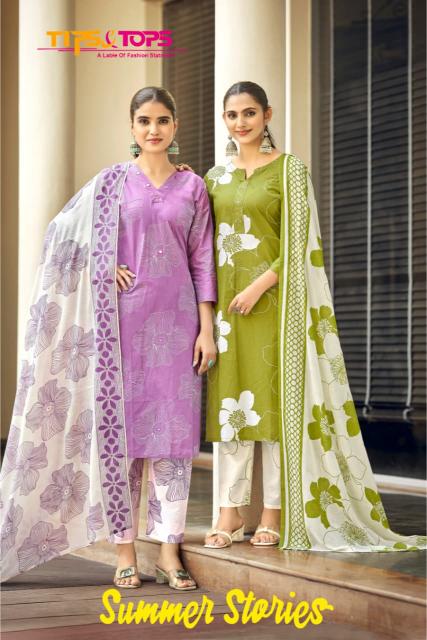 Summer Fashion By Tips And Tops Cotton Kurti With Bottom Dupatta Suppliers In India